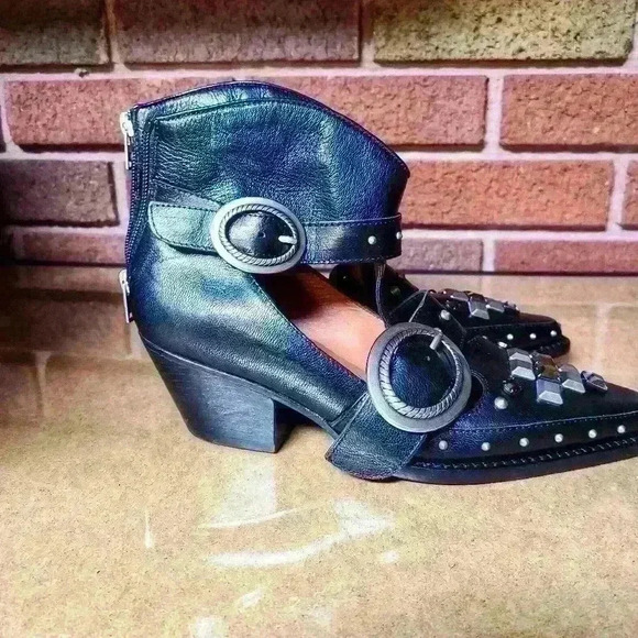 Coach Restored Cut Out Western Creeper Bootie size 5.5B color blk - Picture 13 of 16